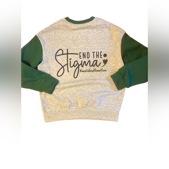 Serotonin Mental Health graphic oversized pullover crewneck sweatshirt small - Picture 5 of 8